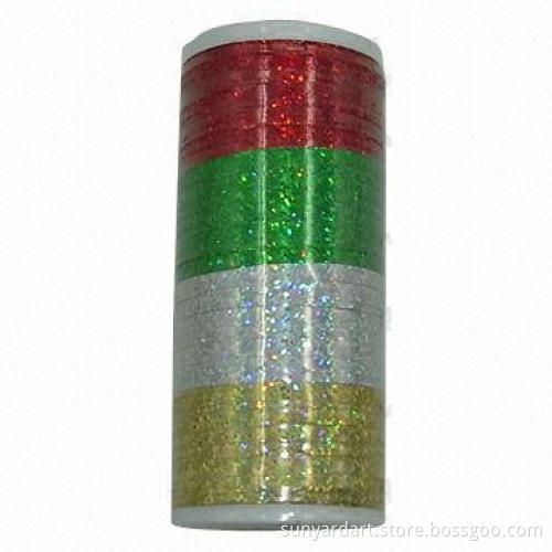 Holographic Curling Ribbon, Measures 5mm x 10m x 4m Colors